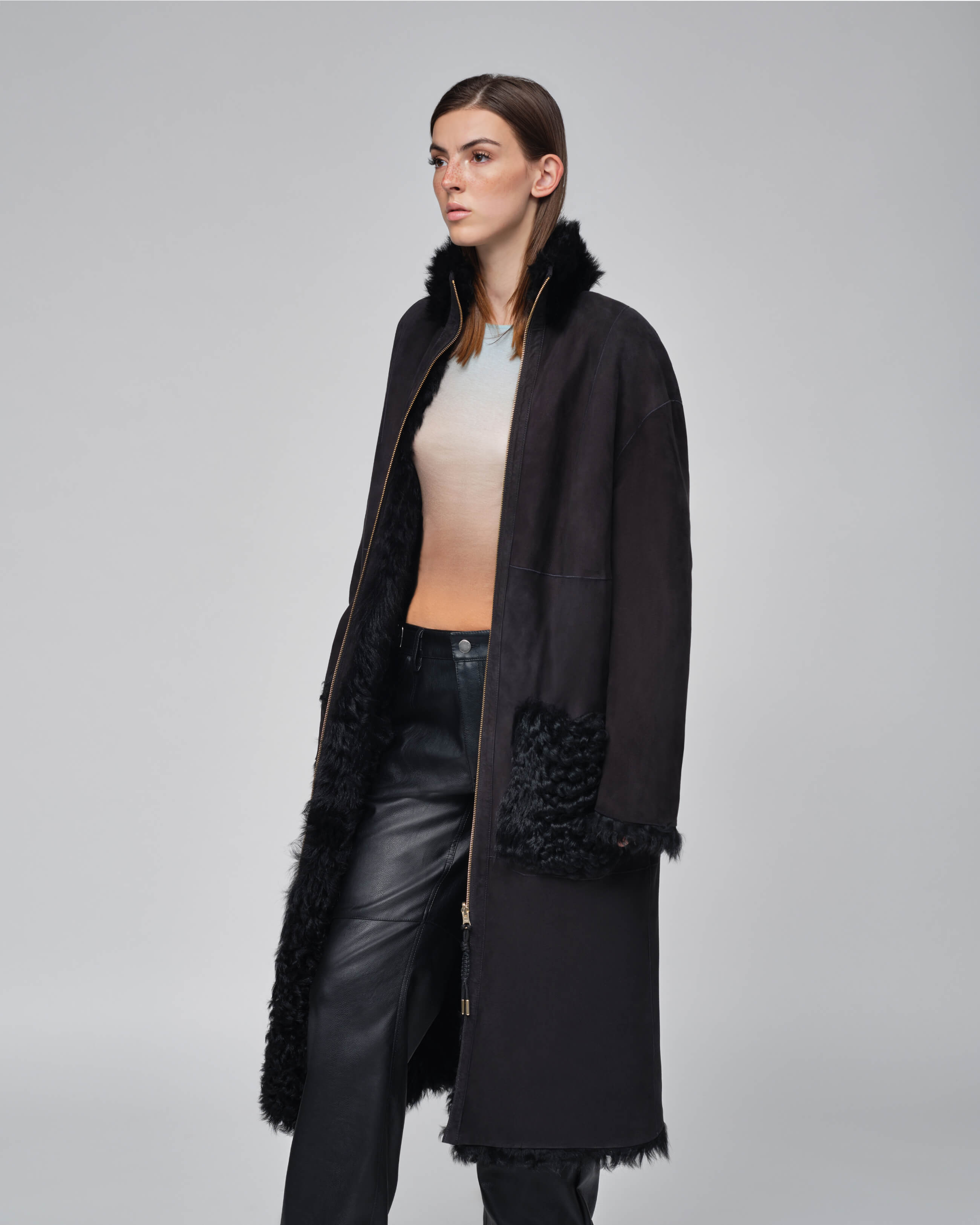 INUIKII Shearling Coat