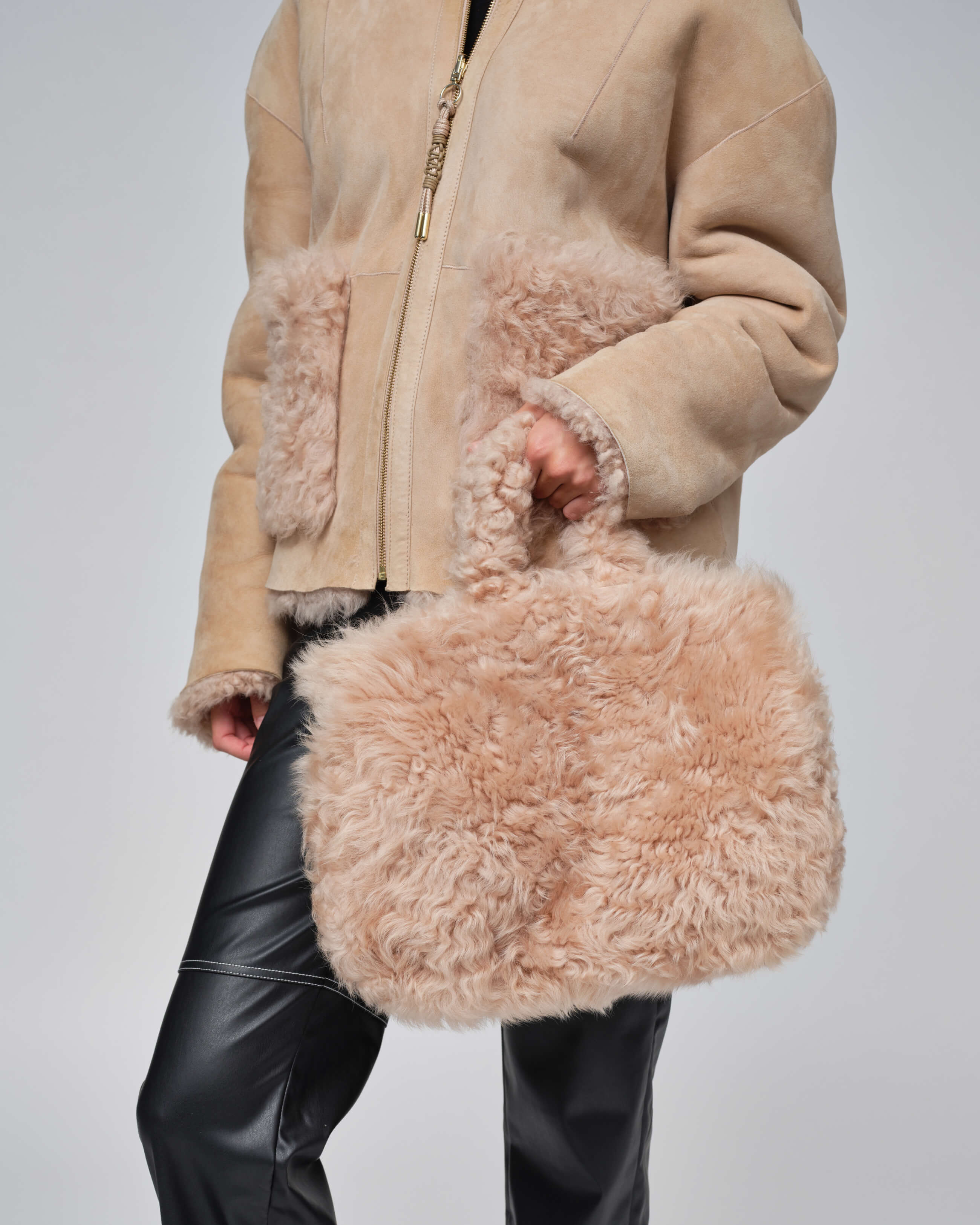 Shearling Tote Bag