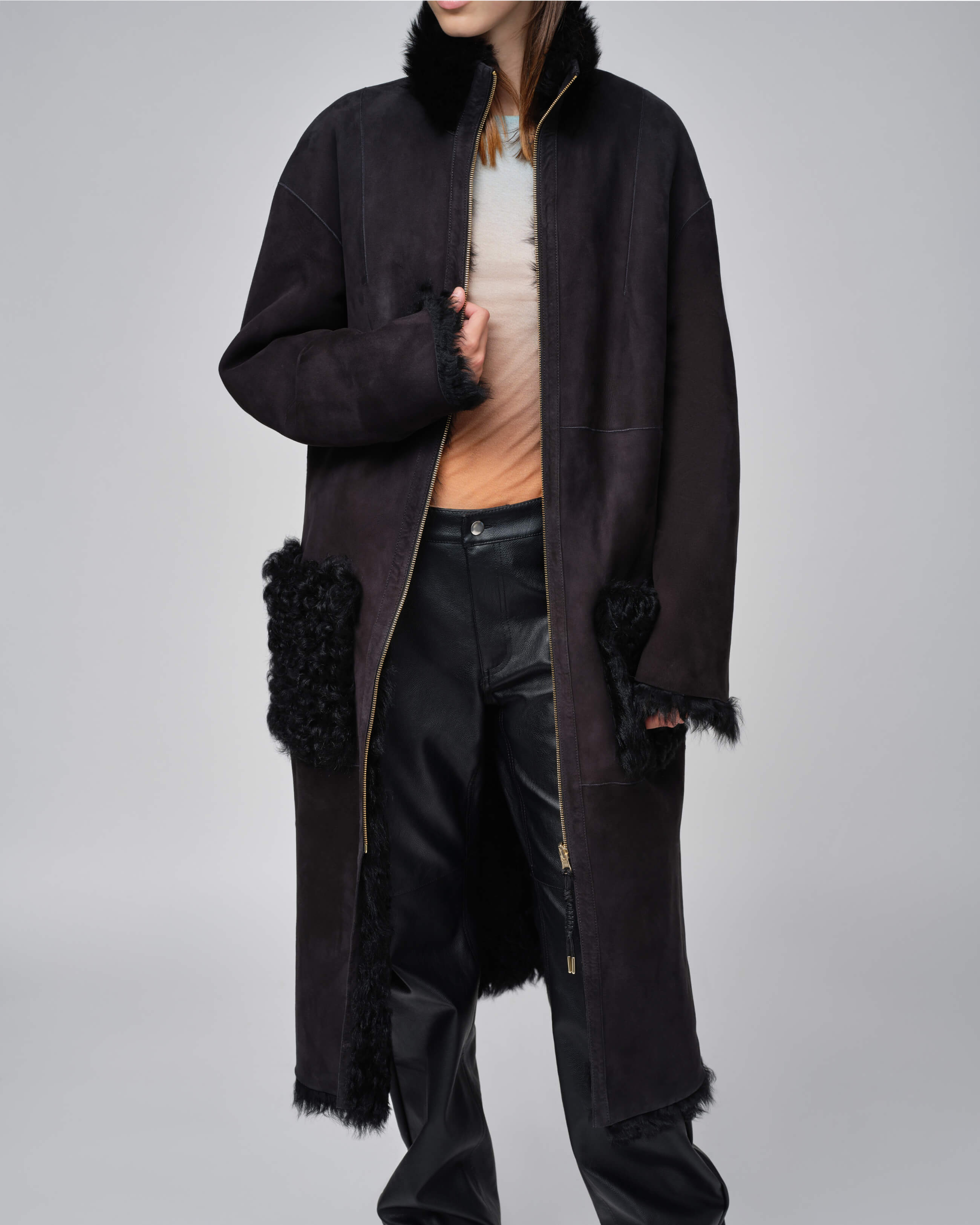 INUIKII Shearling Coat
