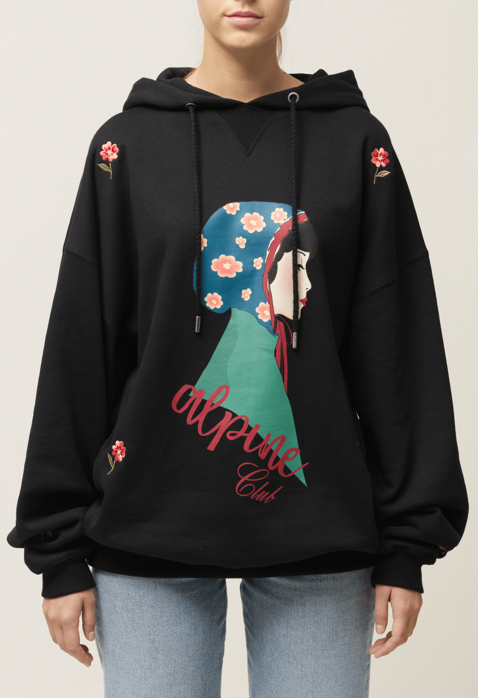Oversized Embroidered Hoodie